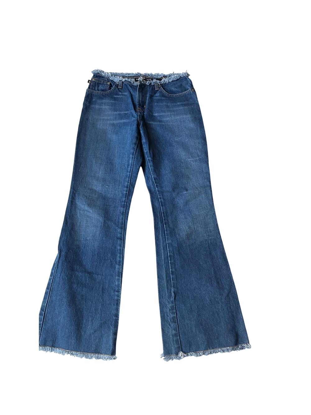 Express Jeans Women's Size 5/6 Y2K Flare Raw Coastal Cowgirl Western